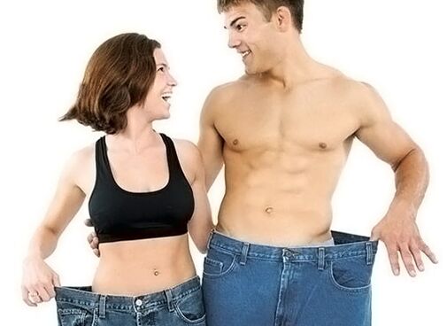 o resultado de perder peso mulleres e homes