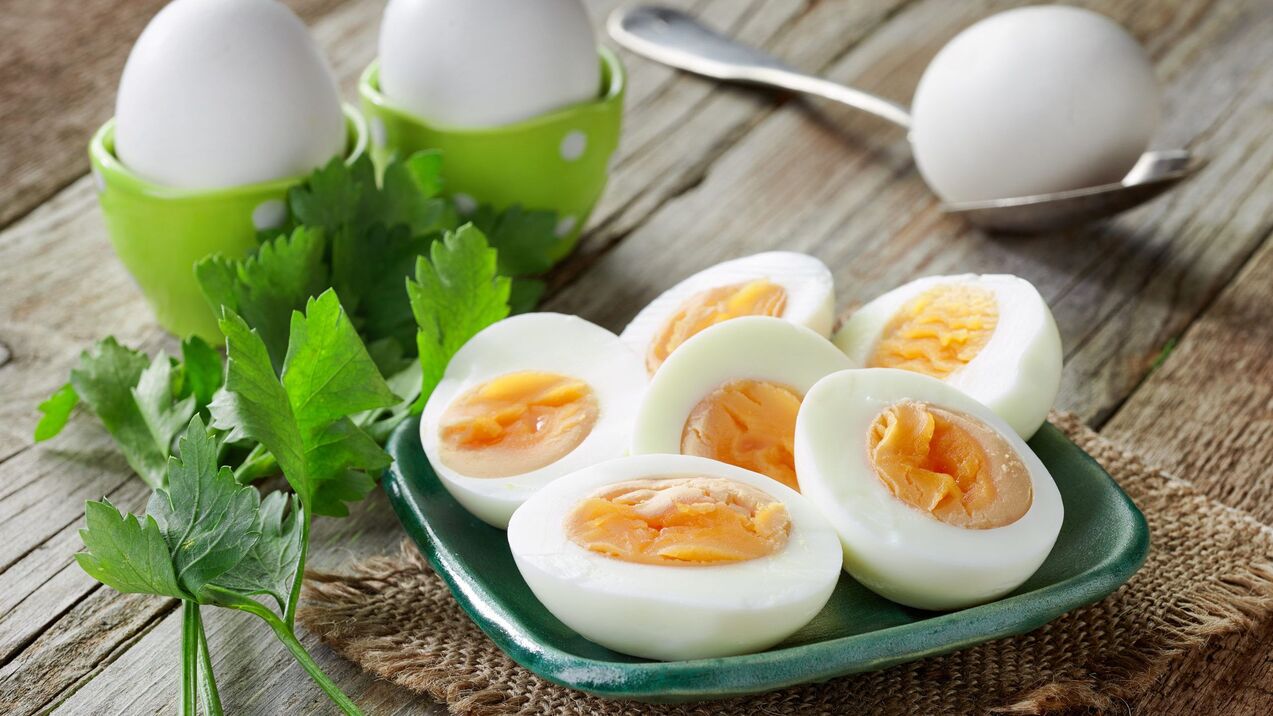 ovos cocidos nunha dieta